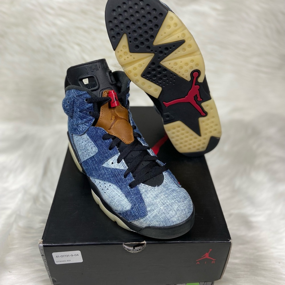 Air Jordan 6 retro washed denim size 10